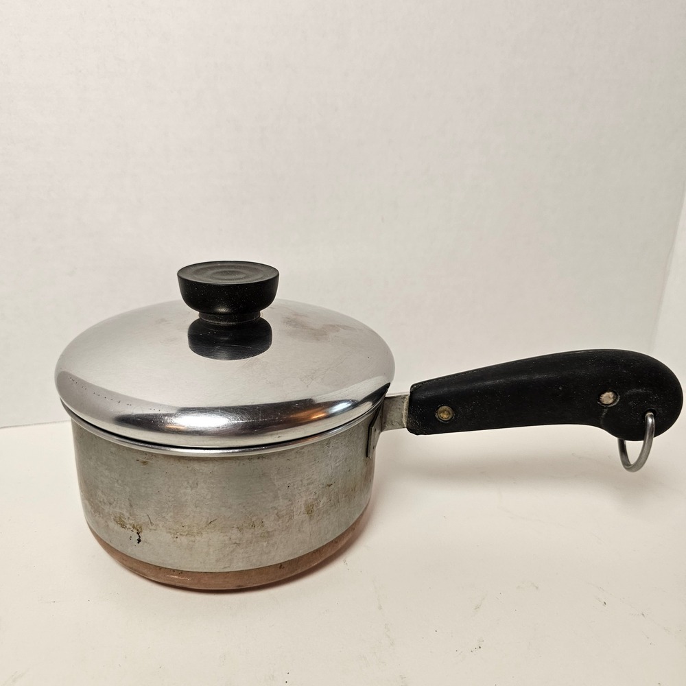 Revere Ware Pre 1968 3/4 Qt‎ Saucepan Copper Clad Bottom Stainless Steel Pot Lid